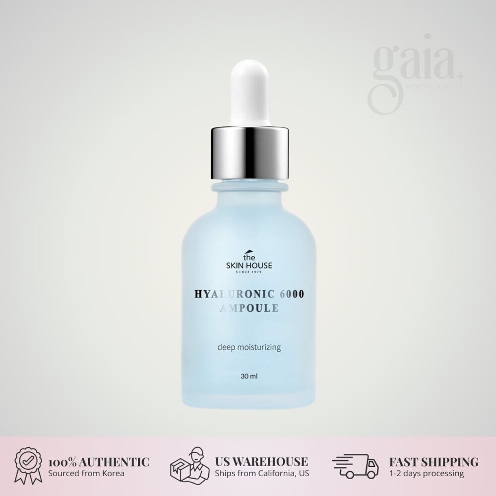 the SKIN HOUSE Hyaluronic 6000 Ampoule 30ml – Deep Hydration & Plumping Care